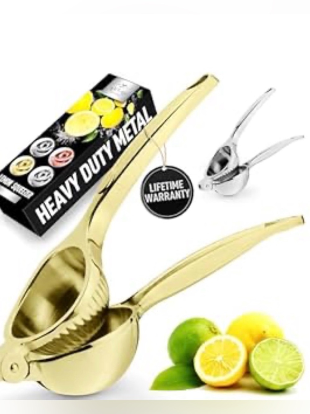NEW Zulay Premium Quality Gold Metal Lemon Squeezer